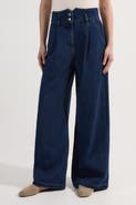 Karen Millen High Waisted Denim Wide Leg Jeans