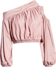 Amy Lynn Willow One-Shoulder Crop Top