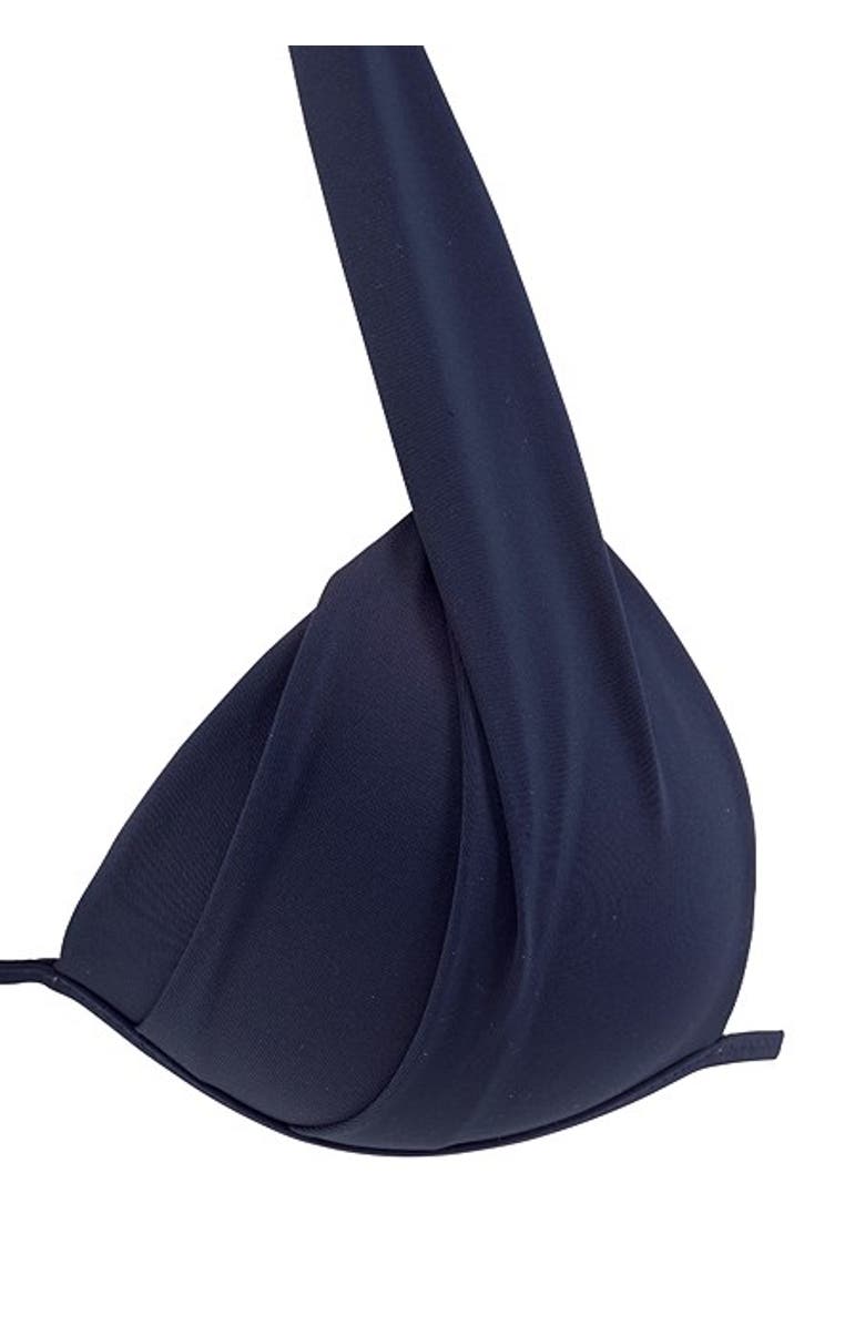 LASCANA Halter Push Up Bikini Top Size 28A, Alternate, color, Navy