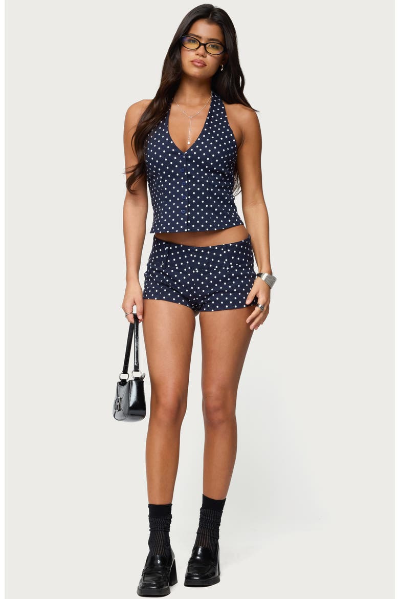 Twyla Polka Dot Shorts, Alternate, color, NAVY-AND-WHITE