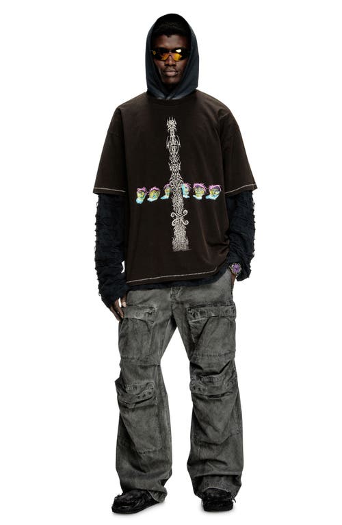 Diesel ® Relaxed Fit Cotton Graphic T-shirt