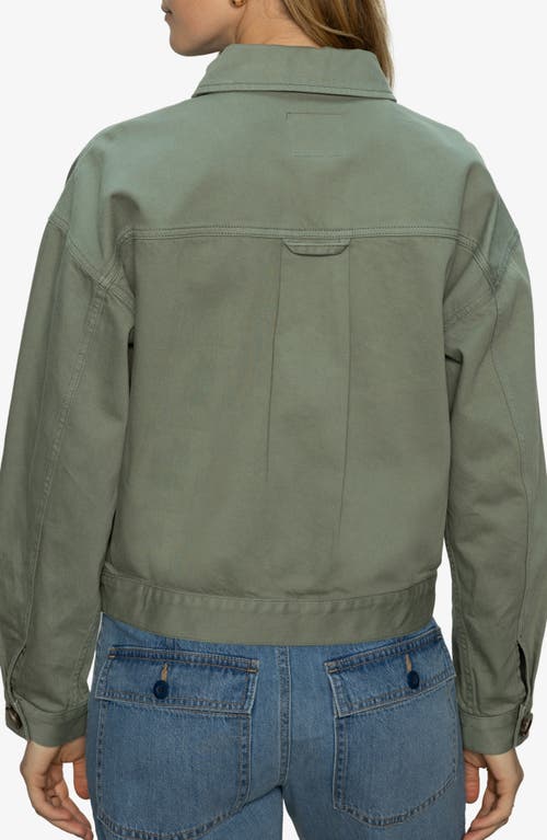 Sanctuary Utility Denim Shacket Jacket In Dark Spruce