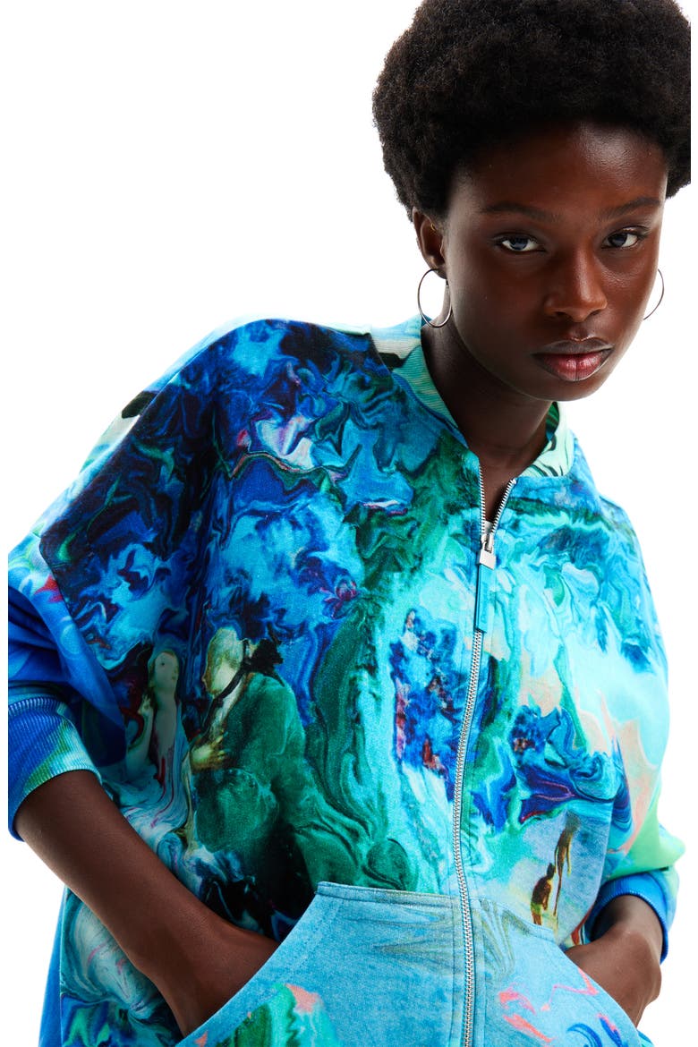 M. Christian Lacroix Arty Jacket, Alternate, color, BLUE