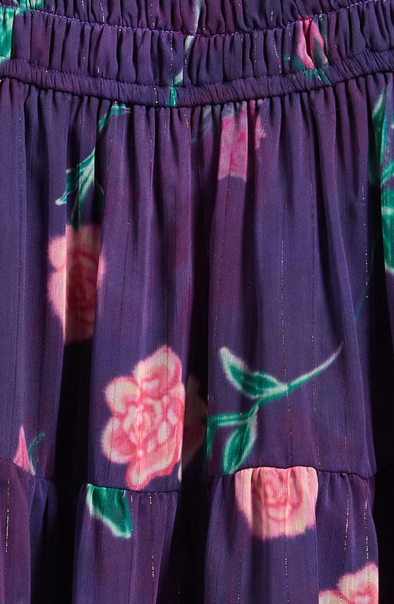 Ava & Yelly Kids' Swiss Dot Long Sleeve Dress, Alternate, color, Purple Floral