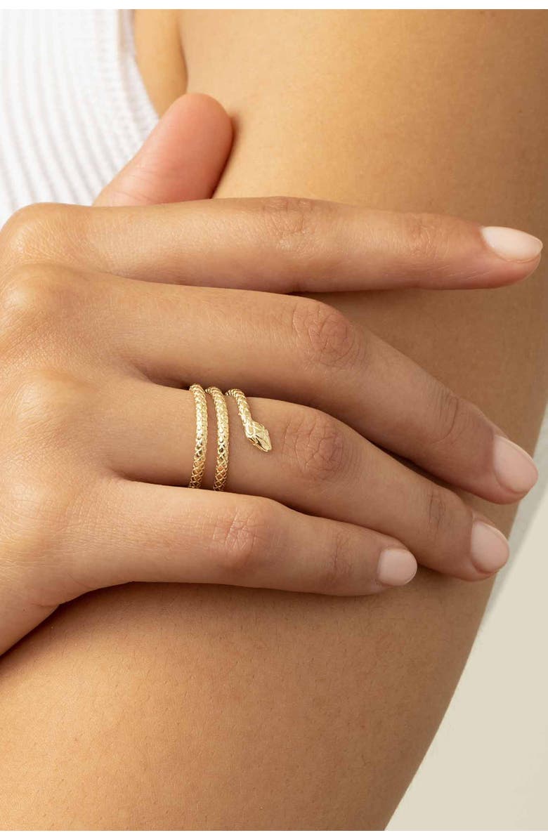 Oradina 14K Gold Snake Charmer Ring, Alternate, color, Yellow Gold