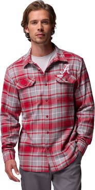 Columbia Men's Columbia  Crimson Alabama Crimson Tide Flare Gun Omni-Wick Flannel Long Sleeve Button-Up Shirt