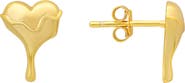 Queen Jewels Melting Heart Stud Earrings