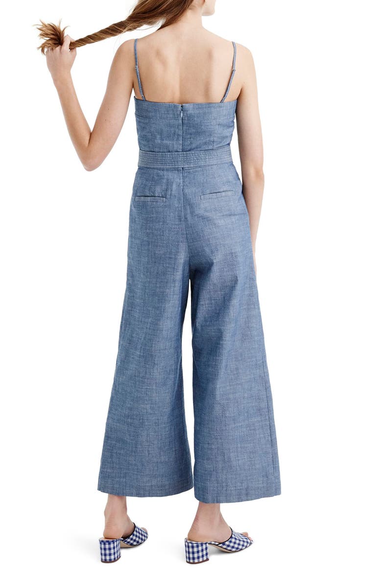 Marseille Cotton Chambray Jumpsuit, Alternate, color, DALTON WASH