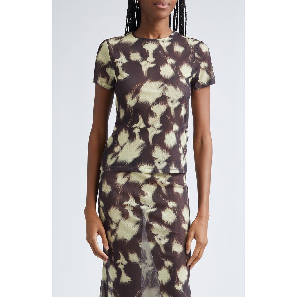 Siedrés Arden Print Mesh Top in Ivory Multi  product