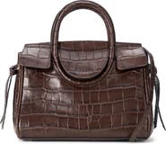 STAUD Mini Maude Croc Embossed Leather Carryall