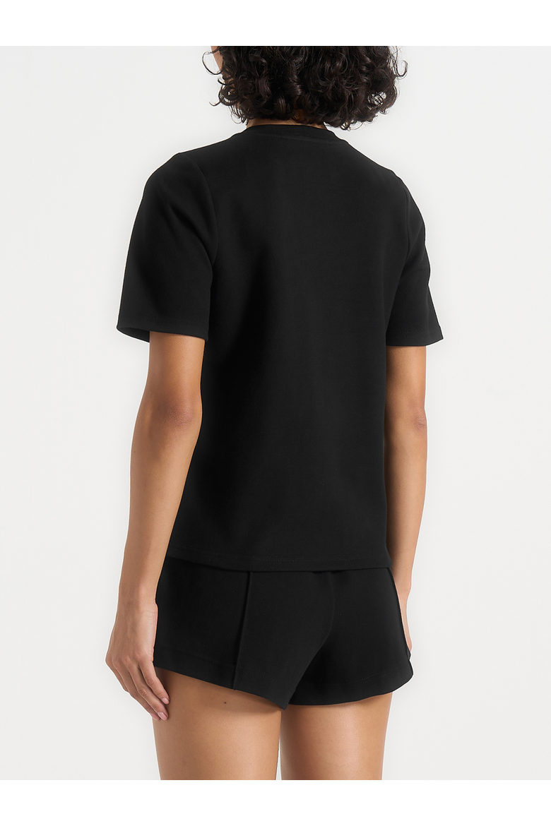 Short Sleeve Cotton T-Shirt, Alternate, color, Black