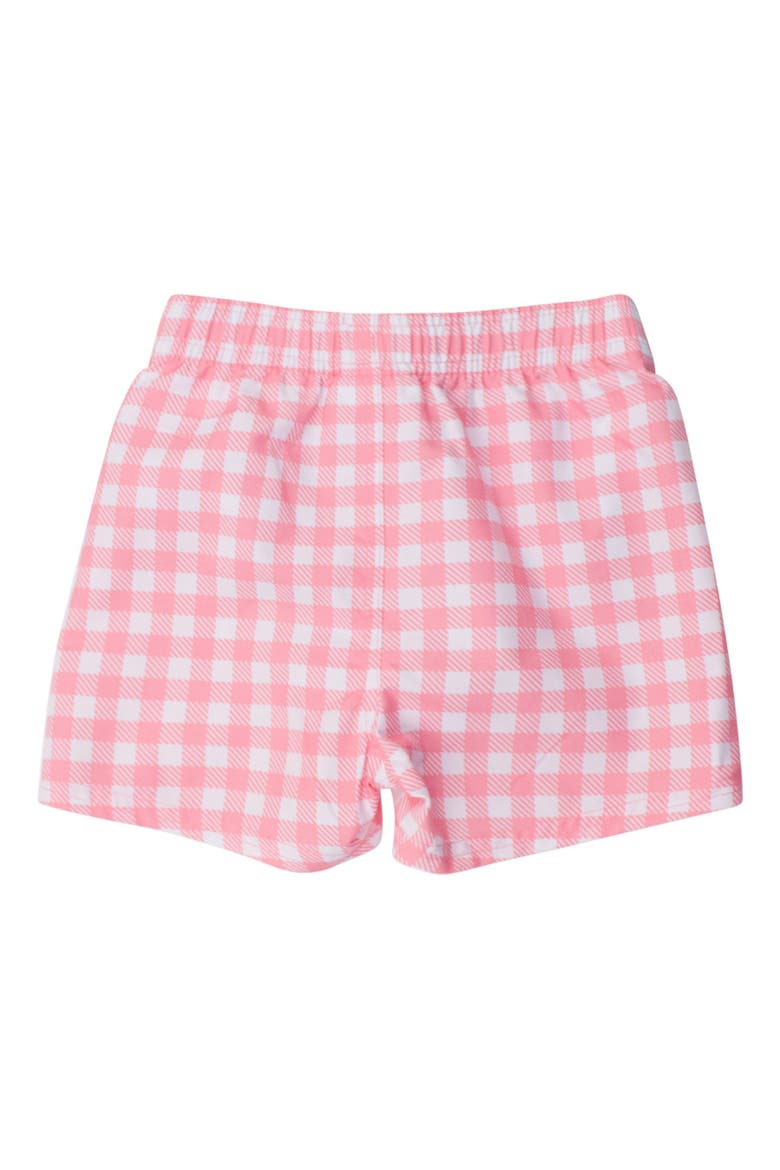 Boys UPF50+ Swim Trunks, Alternate, color, Bubblegum Pink Gingham