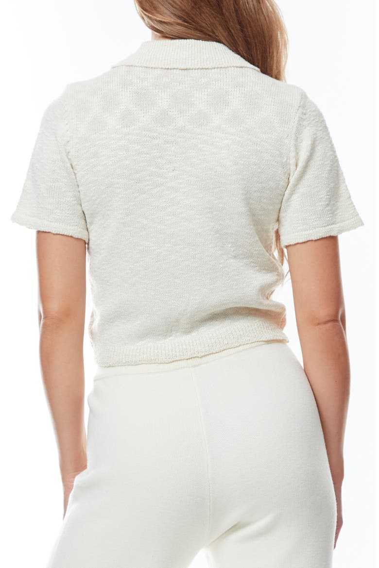 Arizona Short Sleeve Crop Cardigan, Alternate, color, ANTIQUE WHITE