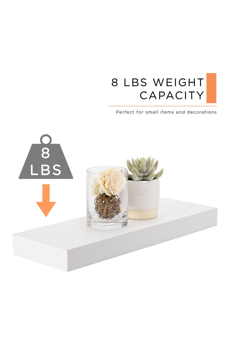 Floating Shelves - Set of 2, Alternate, color, WHITE