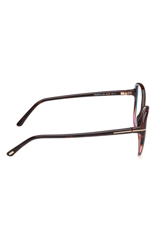 Tom Ford 55mm Butterfly Blue Light Blocking Optical Glasses In Purple