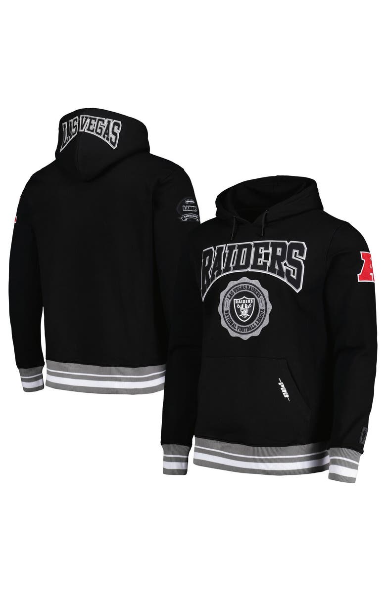 PRO STANDARD Men's Pro Standard  Black Las Vegas Raiders Crest Emblem Pullover Hoodie, Alternate, color, 