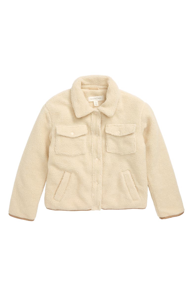 Treasure & Bond Fleece Boyfriend Jacket, Main, color,