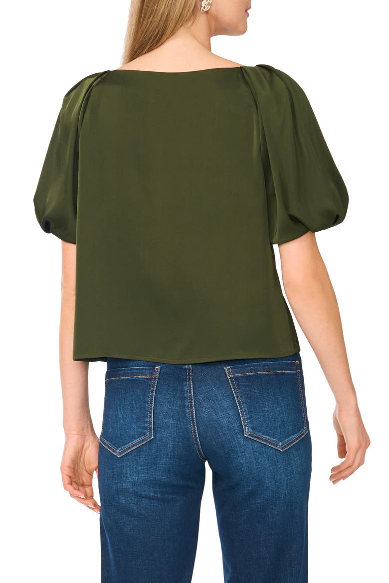 Bubble Sleeve Top, Alternate, color, MIDNIGHT SAGE