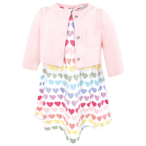 Two-Piece Cotton Dress and Knit Cardigan Set (Baby)