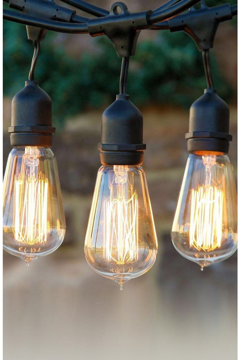 Ambience Vintage Outdoor Hanging Lights, Alternate, color, BLACK