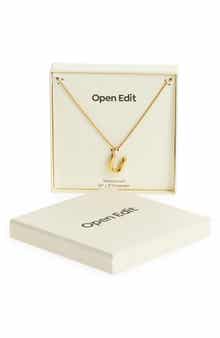 Waterproof Bubble Initial Pendant Necklace