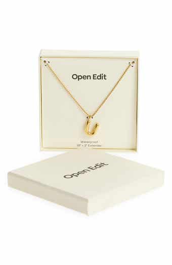 Waterproof Bubble Initial Pendant Necklace