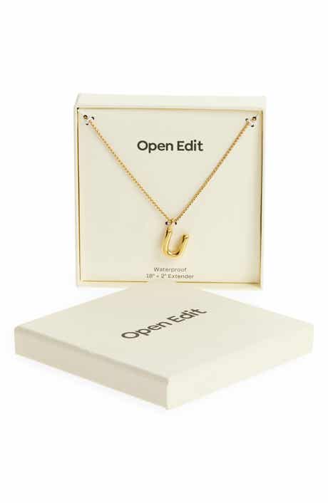 Waterproof Bubble Initial Pendant Necklace