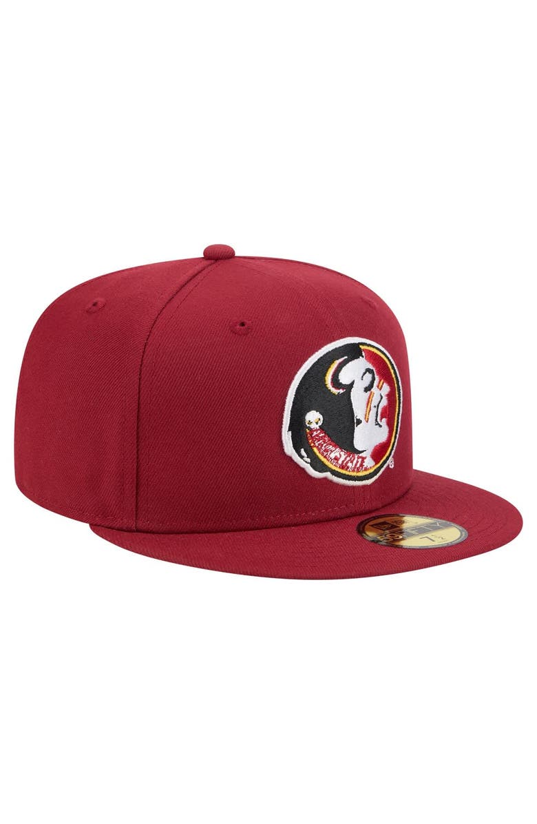 New Era Men's New Era Garnet Florida State Seminoles Vault 59FIFTY Fitted Hat, Alternate, color, 