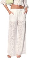Walter Baker Lysander Embroidered Eyelet Cotton Pants