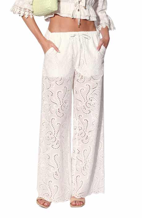 Lysander Embroidered Eyelet Cotton Pants
