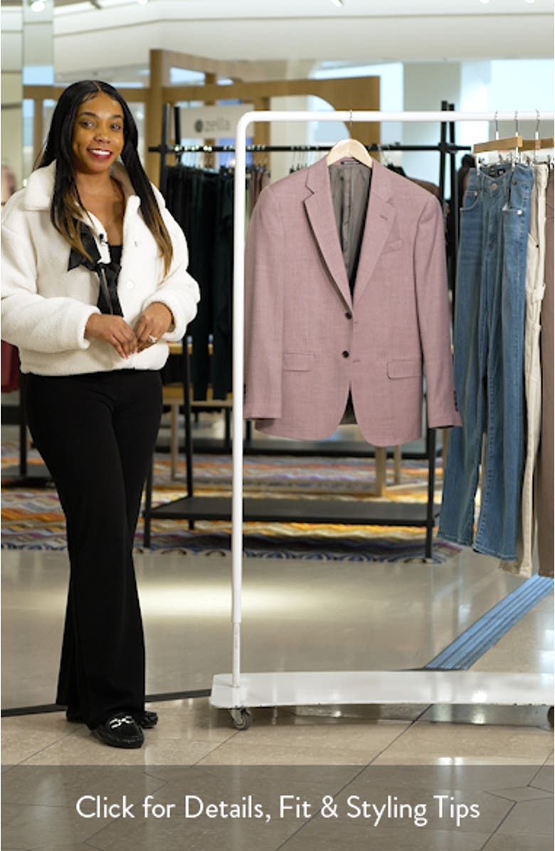 Dusky Pink Knit Virgin Wool Sport Coat, sales video thumbnail