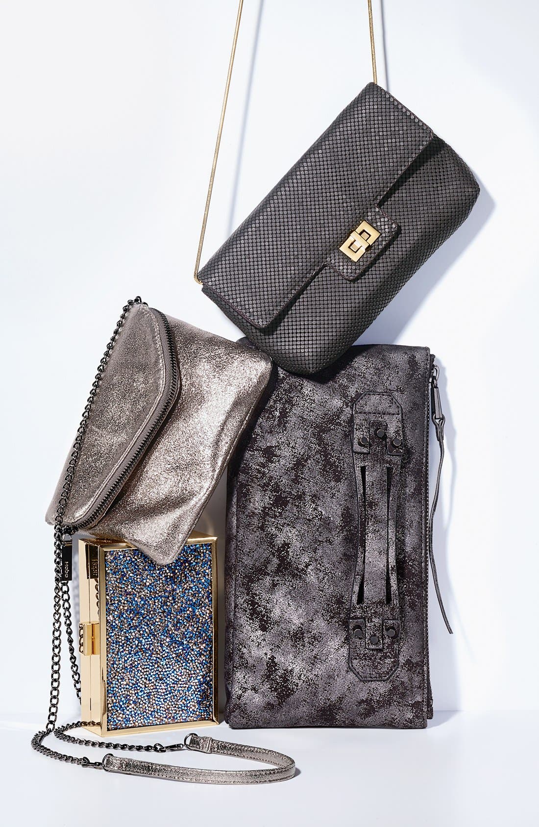 Natasha Couture 'Stardust' Box Clutch, Alternate, color, BLUE MULTI