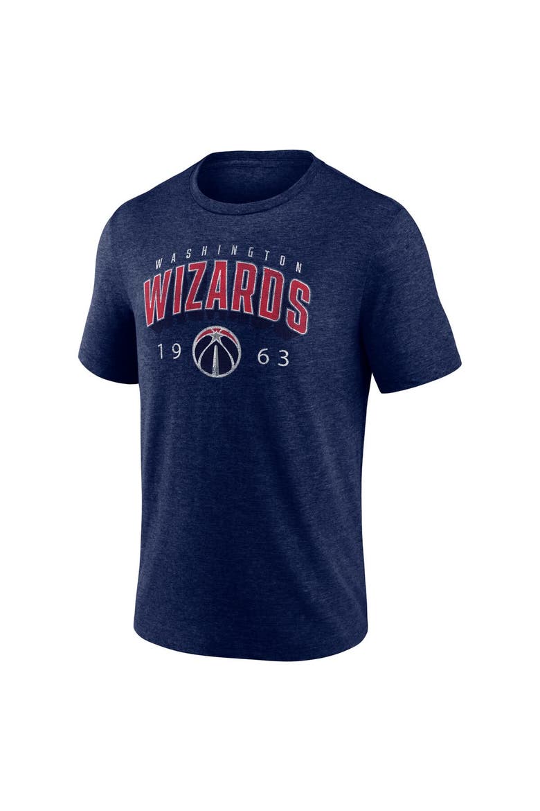 Men's  Navy Washington Wizards Backboard Tri-Blend T-Shirt, Alternate, color, Navy