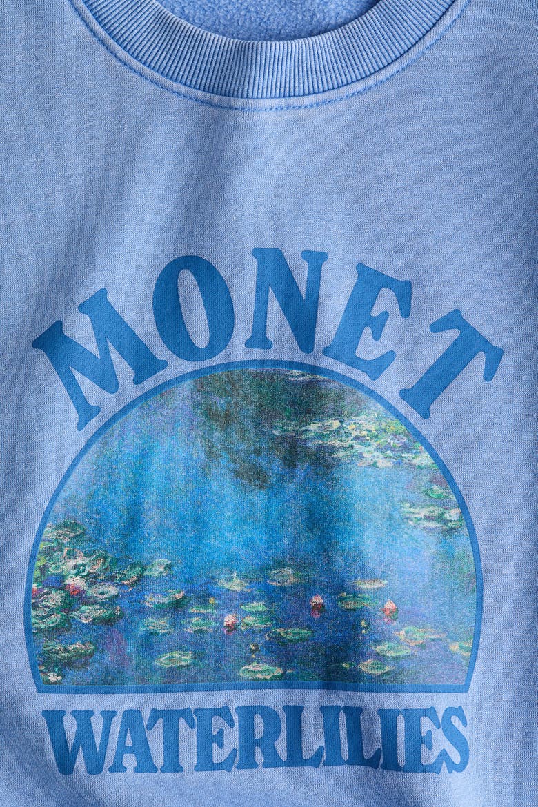 Oversized Print-motif Sweatshirt, Alternate, color, Blue/Monet