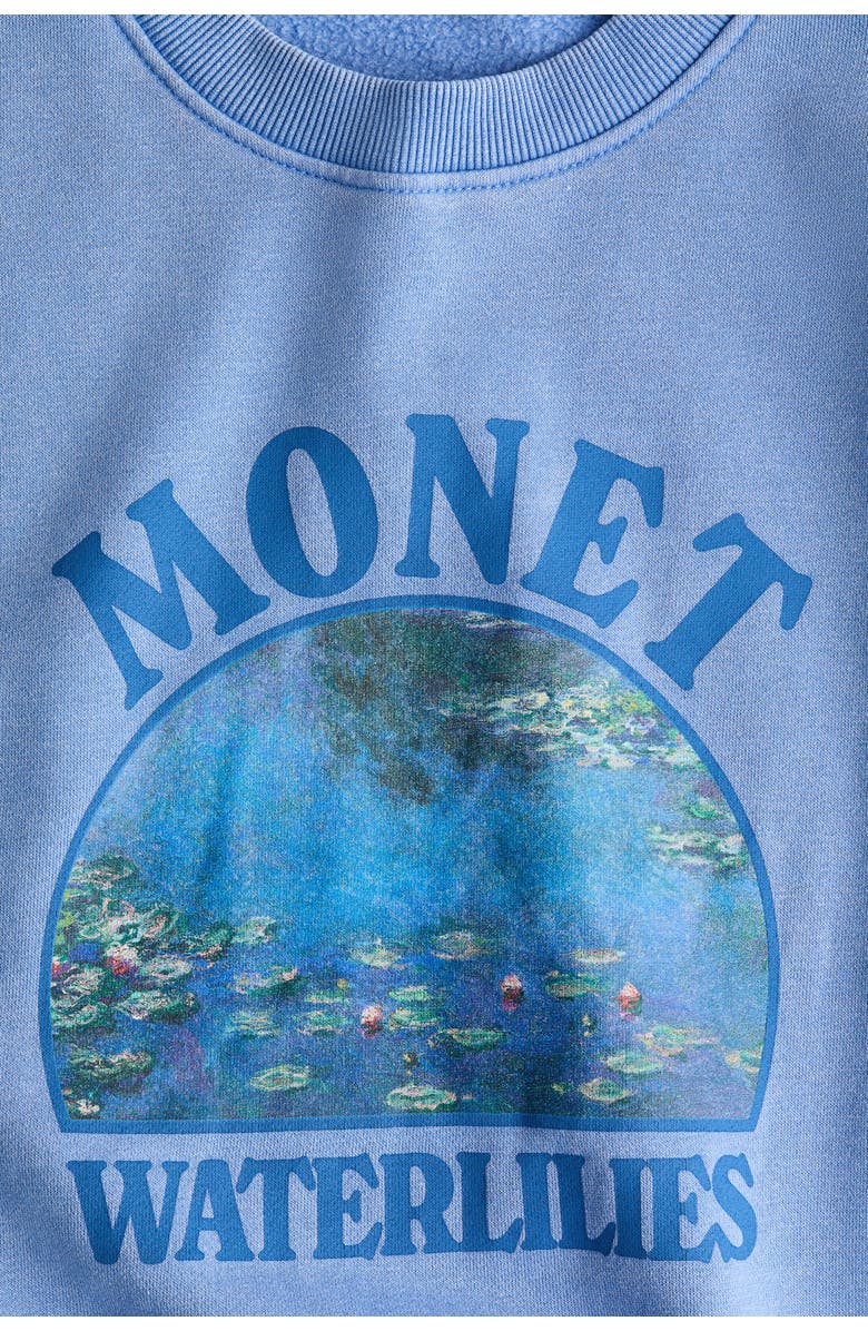 H&M Oversized Print-motif Sweatshirt, Alternate, color, Blue/Monet