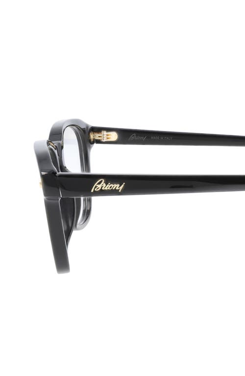 Brioni Fashion 51mm Square Optical Glasses In Black