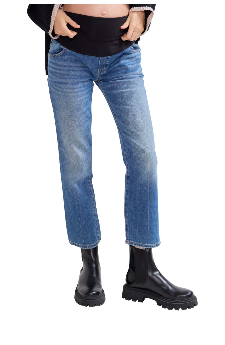HATCH The Over The Bump Straight Maternity Jean, Main, color, Indigo
