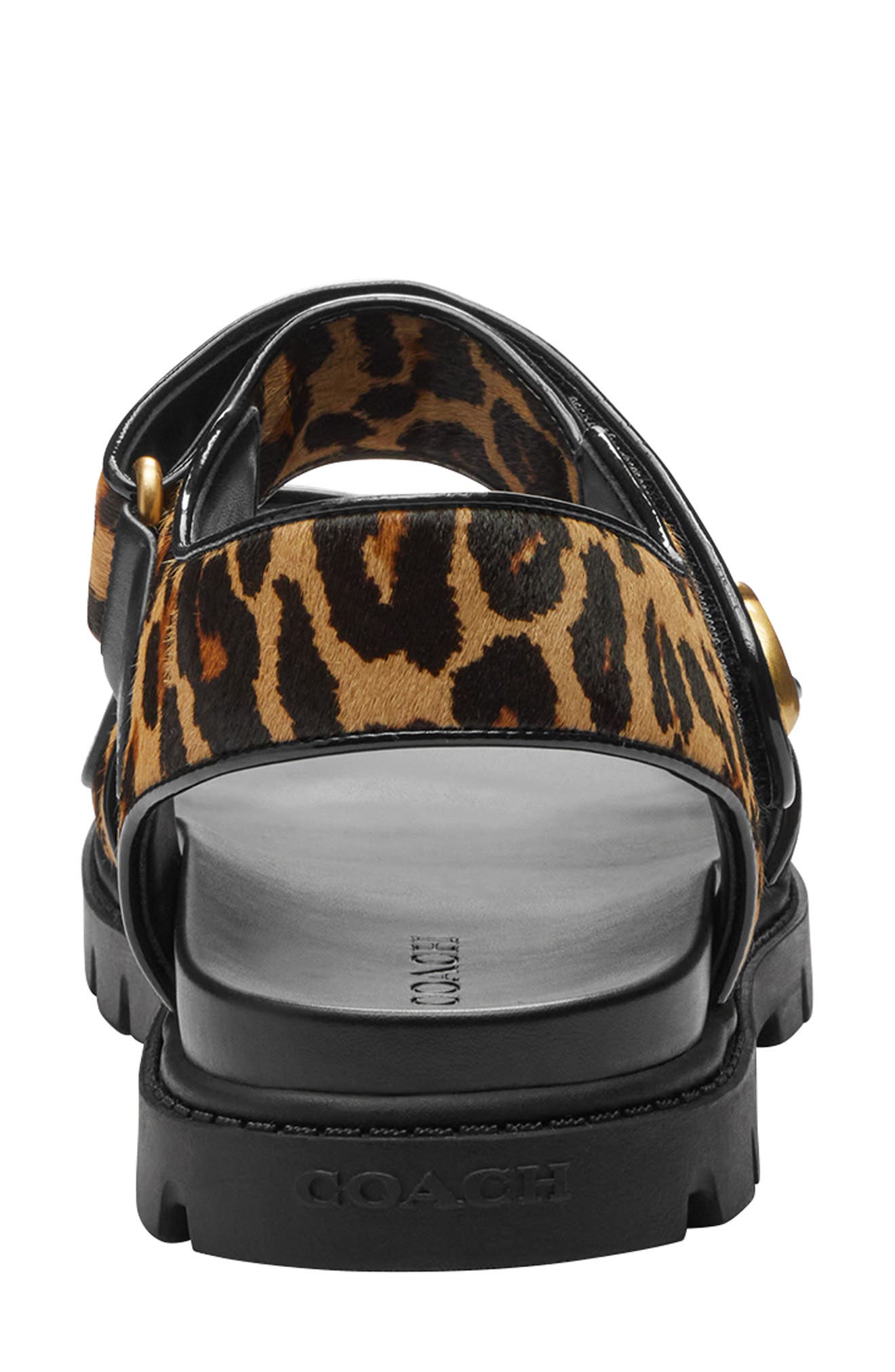 COACH Brynn Genuine Calf Hair Sandal, Alternate, color, Natural Leopard