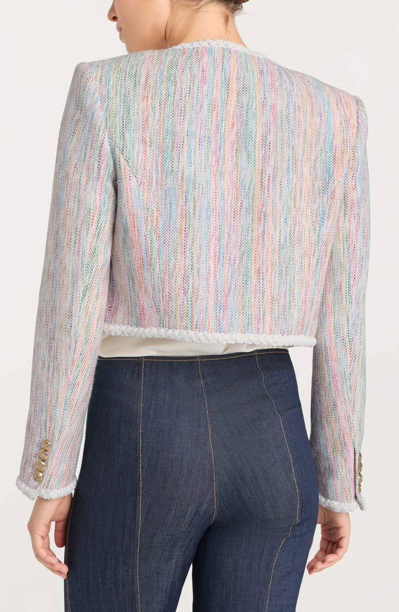 Cinq à Sept Audun Prism Tweed Jacket, Alternate, color, Ivory Multi