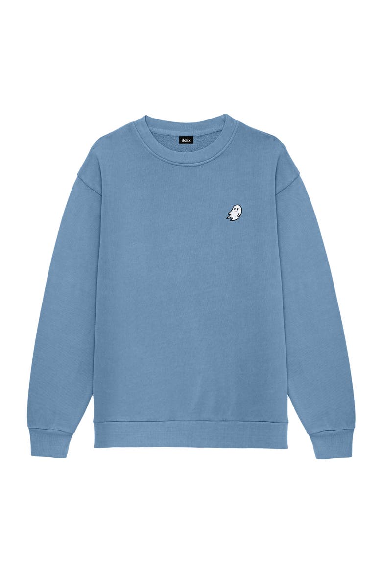 Mens Ghost Heavyweight Relaxed Sweatshirt, Main, color, Pebble Blue
