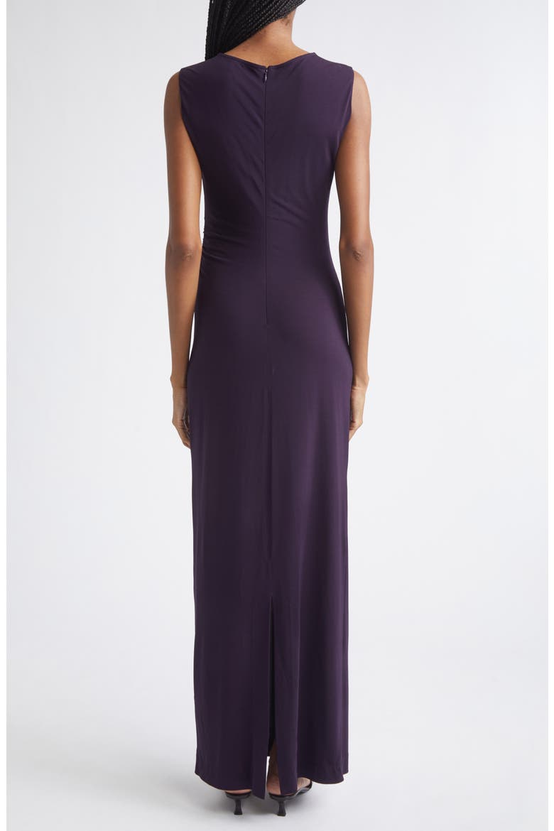 Fitted Jersey Maxi Dress, Alternate, color, BLACKBERRY
