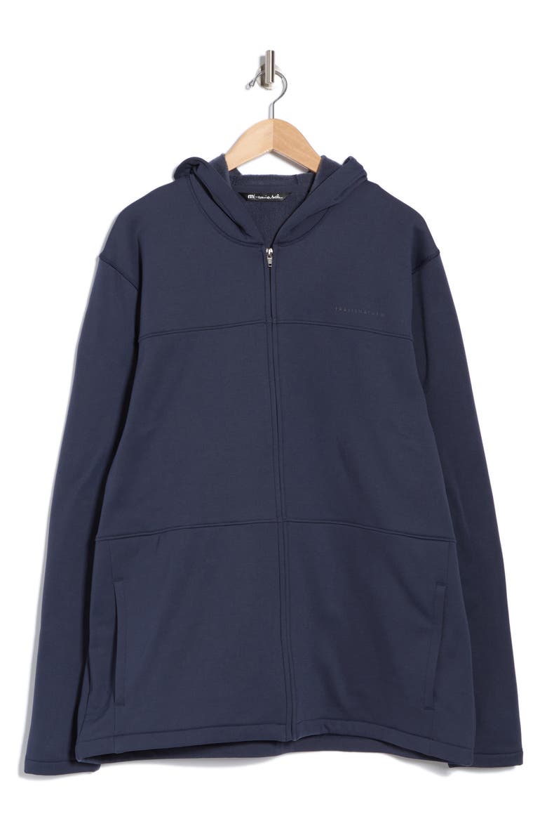 TravisMathew City Polar Fleece Hoodie, Main, color, Blue Nights