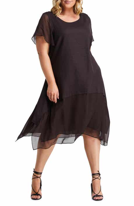 ESTELLE Mimosa Linen Blend Swing Dress