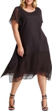 Estelle ESTELLE Mimosa Linen Blend Swing Dress