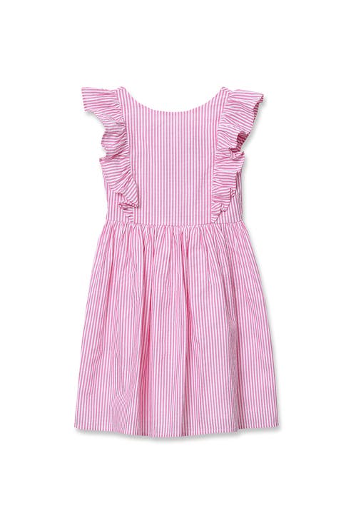 Girls Short Sleeve Seersucker Dress