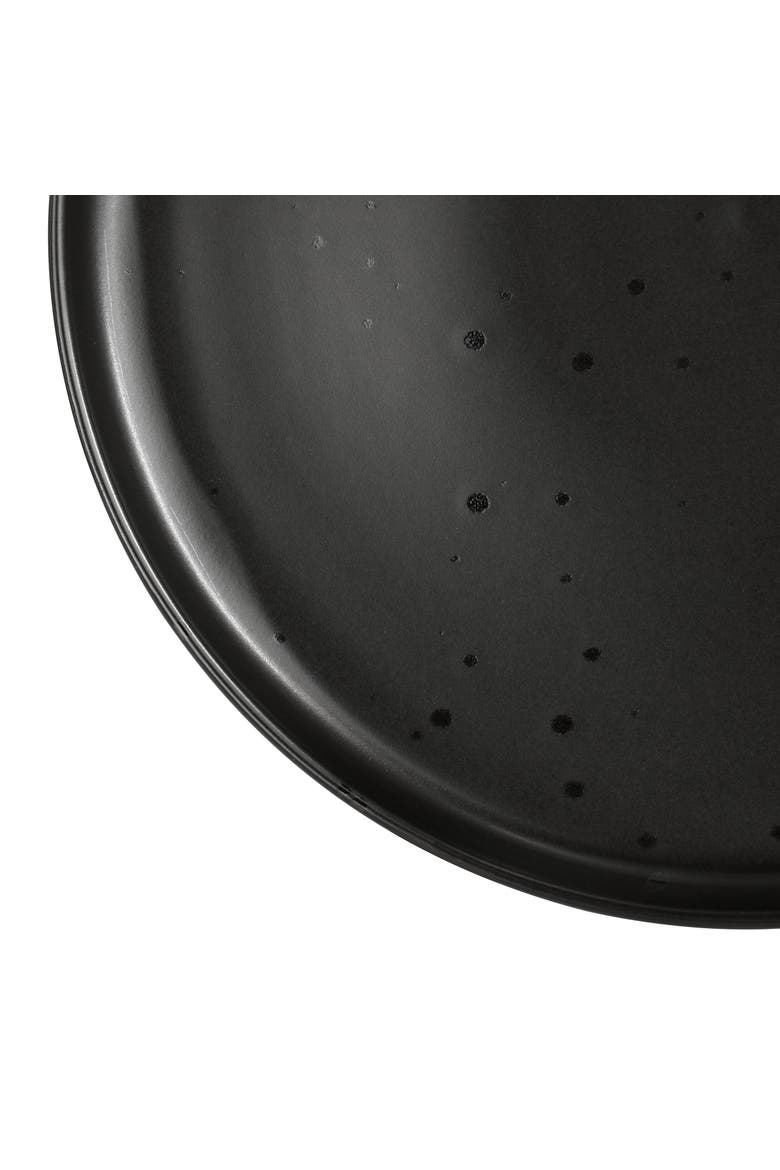 Landon 4 Piece 8.4in Round Stoneware Salad Plate Set, Alternate, color, Black