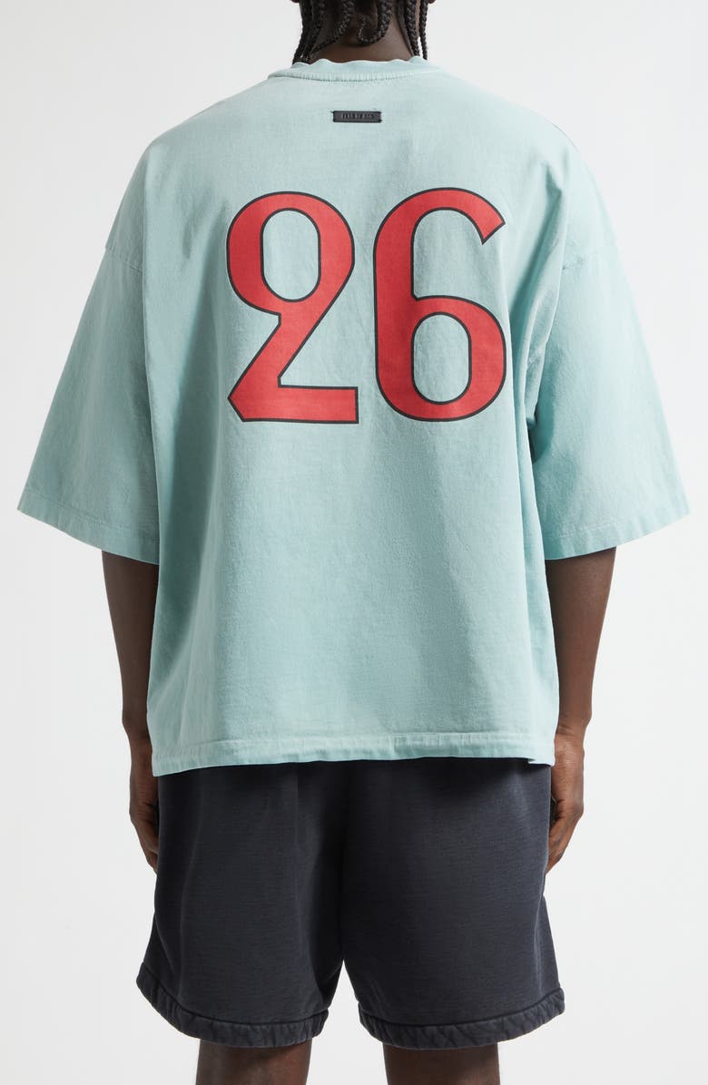 Fear of God 26 Oversize Cotton Graphic T-Shirt, Alternate, color, Sky