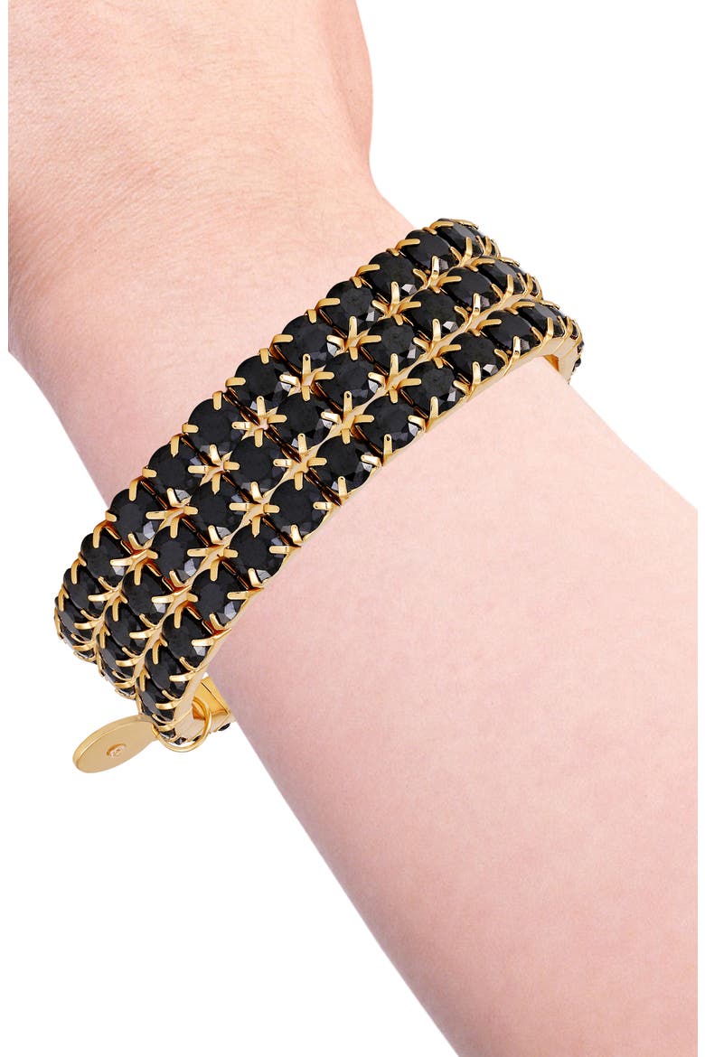 Set of 3 Stretch Bracelets, Alternate, color, BLACK