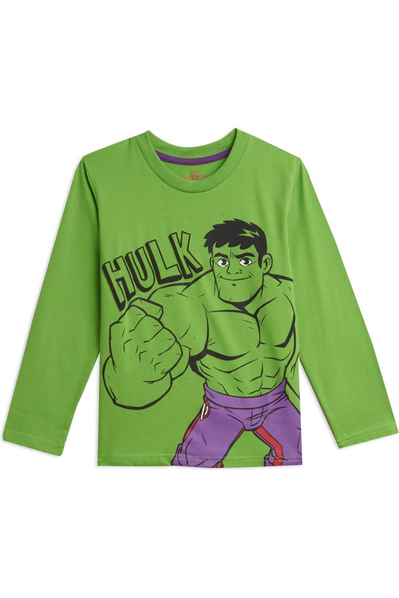 Avengers 3-Pack Long Sleeve T-Shirts, Alternate, color, Red Black Green