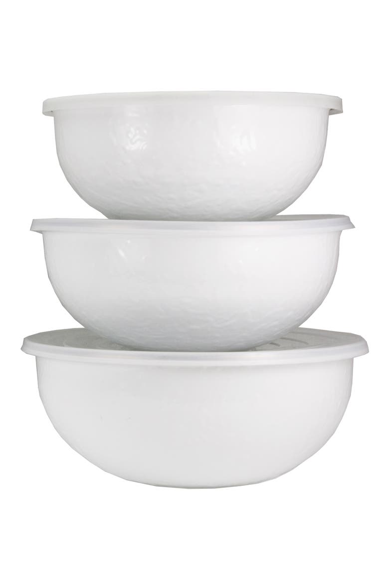 Set of 3 Nesting Mixing Bowls, Main, color, SOLID WHITE